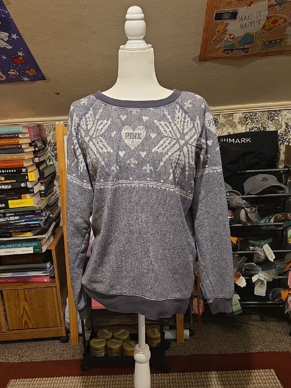 Pink Christmas Sweater Victoria Secret Womens Extra Small